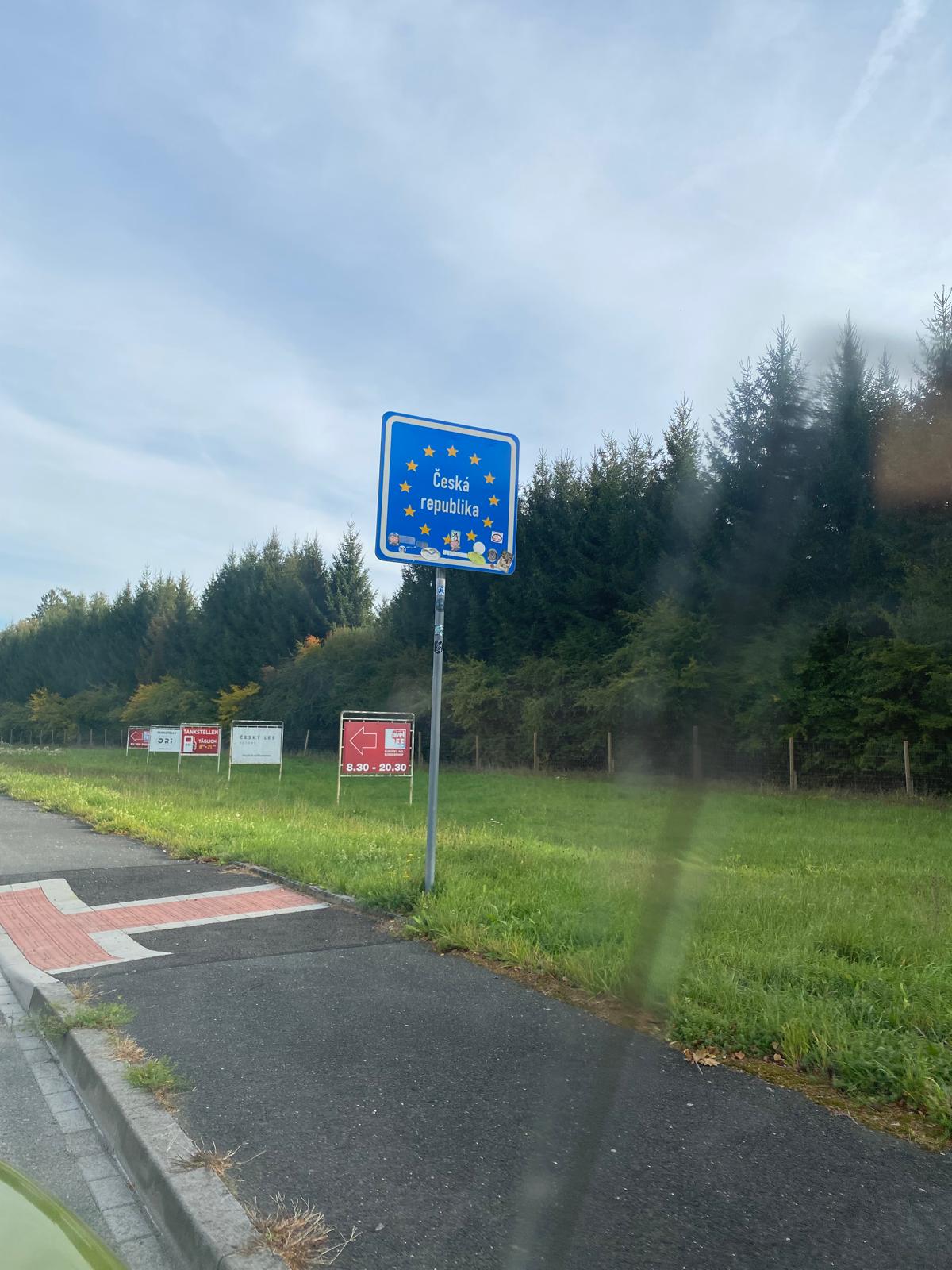 Grenzschild Tschechien